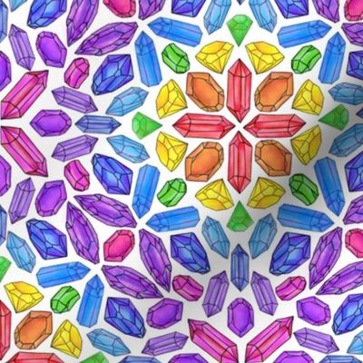 Gem Mandala Rainbow Tile Crystals