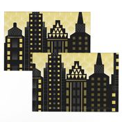 City Scape Art Deco Wallpaper - Jumbo Scale