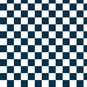 Micro checkerboard in navy blue