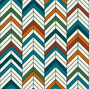 Chevron Herringbone Stripe | Bright Colors | Large Scale | Home Decor