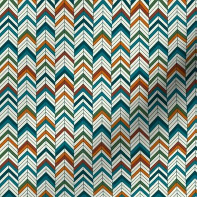 Chevron Herringbone Stripe | Bright Colors | Small Scale | Home Decor