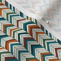 Chevron Herringbone Stripe | Bright Colors | Small Scale | Home Decor