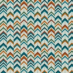 Chevron Herringbone Stripe | Bright Colors | Small Scale | Home Decor