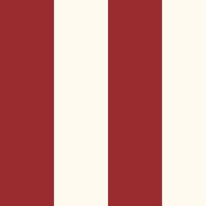 Cabana stripe - Lava Falls red and cream white - perfect stripes - large - red candy stripe