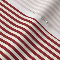 Cabana stripe - Lava Falls red and cream white - perfect stripe - extra small XS - red candy stripe