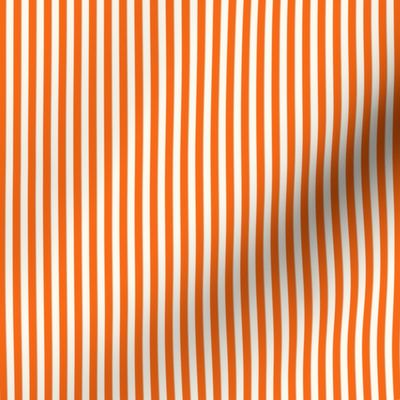 Cabana stripe - Bright Orange Tiger and creamy white - extra small orange candy stripe