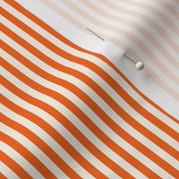 Cabana stripe - Bright Orange Tiger and creamy white - extra small orange candy stripe