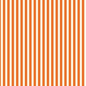 Cabana stripe - Bright Orange Tiger and creamy white - extra small orange candy stripe