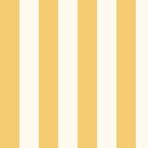 Cabana stripe - Samoan Sun yellow and creamy white - perfect stripe - medium M yellow candy stripe