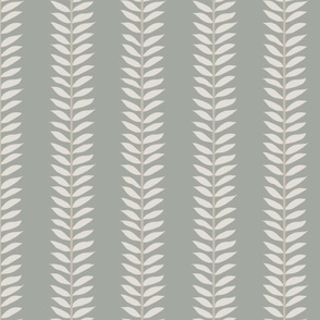 Heathcliff Stripe-Green with Cream Leaves _ Standard Scale