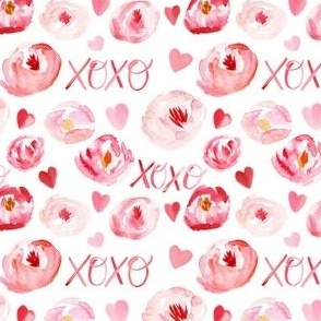 forever love florals xoxo - smallish scale 