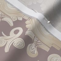 Floral Stripes in  Regency Orchid and Regency Linen