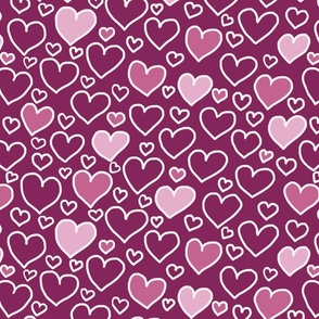 Pink and Purple Hearts
