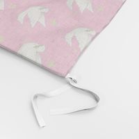 Dove on pink with gold stars for Christmas or Holiday creations and decor