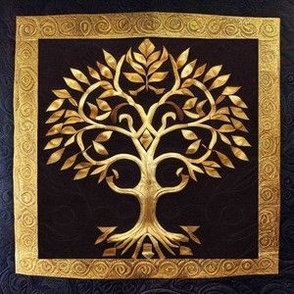 Ancient Rustic Gold Tree of LIfe by kedoki