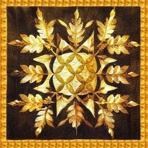 Ornate Rustic Ancient Gold Leaves Pillow by kedoki