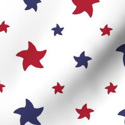 Red White Blue Flag Stars