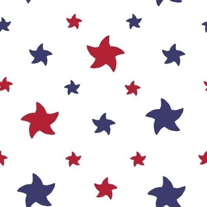 Red White Blue Flag Stars