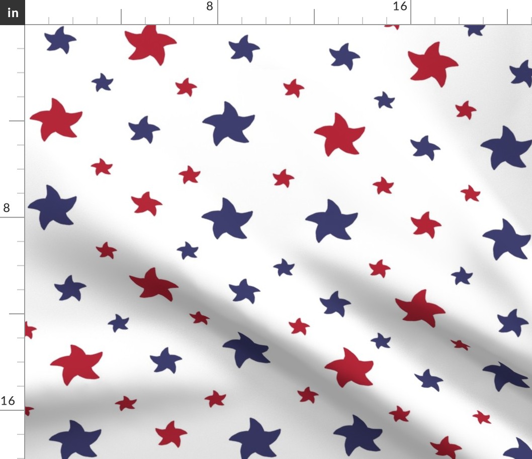 Red White Blue Flag Stars