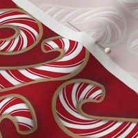 Candy Cane Christmas Sugar Cookies on Red