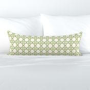 Green Bamboo-Rattan Weave Pattern 