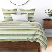 Watercolor  || Green and White Stripes || Coastal Cottage Collection by Sarah Price