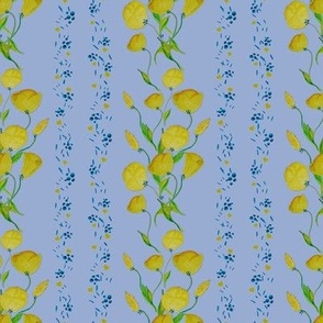 Spring Garden Lemon Yellow Watercolors by Terrene Garden