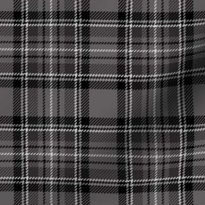 ★ BLACK AND GRAY TARTAN L ★ Royal Stewart inspired / Large Scale (4" on fabric, 6" on wallpaper) / Collection : Plaid ’s not dead – Classic Punk Prints 