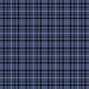 ★ DENIM BLUE TARTAN XS ★ Royal Stewart inspired / Extra Small Scale (2") / Collection : Plaid ’s not dead – Classic Punk Prints 