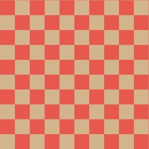 Checkerboard - Orange + Tan