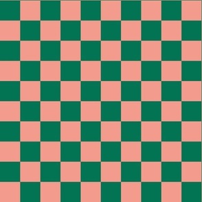 Checkerboard -  Watermelon - Pink + Green