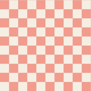 Checkerboard - Pink + Ivory / Off White