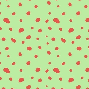 Smooth little dotty - duotone spots and dots freehand messy confetti design tangarine orange on neon green lime