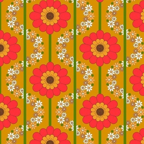 Floral Pattern sporting a 70's Color Palette! 12x12  