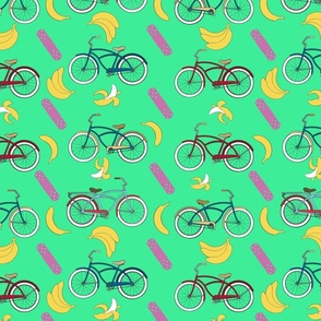 Bikes, Big Bananas, and Band aids! (on green)