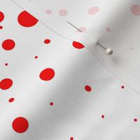 Vintage Color Holiday Dot Confetti in Red and White