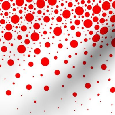 Vintage Color Holiday Dot Confetti in Red and White