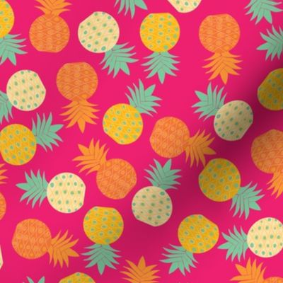 Pineapple Disco-ditsy-Retro Rainbow Palette-Small Scale