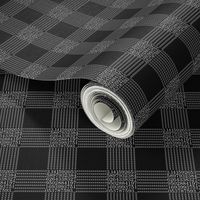 1" pi are square gingham, white on black