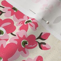 Cherry Blossoms - Cottagecore Spring Floral Ivory Pink Large Scale