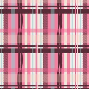 Pink and Burgundy Plaid Holiday