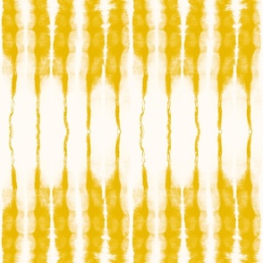 White and yellow vertical stripes, shibori tie dye 