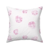 Polka shibori pink dots over light pink