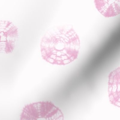 Polka shibori pink dots over light pink