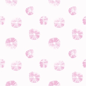 Polka shibori pink dots over light pink