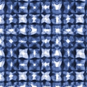 (S) Shibori indigo and white soft squares 
