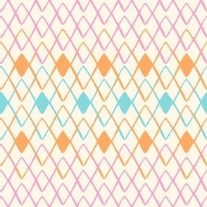 Stitched diamonds - Modern jacquard in pastel shades