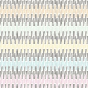 Stitched stripes in pastel shades