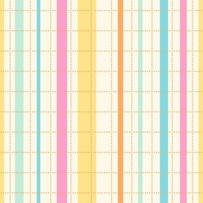 Colorful pastel stripes over cream background