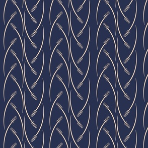Whispering Wheat - Navy Blue and Pink